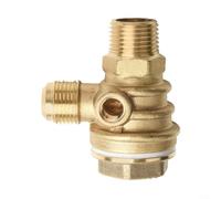 Conector de válvula de retención de rosca macho de cobre de 3 puertos para compresor de aire y bomba de pistón, repuesto de latón para tanque de presión de aire, 1/5.1 cm 3/10.2 cm o 1/5.1 cm x 1/5.1