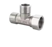 Conector En T De Acero Inoxidable Adaptador de junta a tope codo reductor en T, rosca macho hembra acero inoxidable 1/2 304, acoplador enchufe, accesorios plomería para rociador(V3TC-A3)