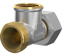 Conector en T Flamco Meibes, sistema Flexofit S, rosca hembra de 3/4", rosca hembra de 1/2", rosca macho de 3/4"
