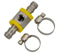 Conector en T for sensor de presión de aceite NPT de 1/8" a adaptador de 1/2" o 3/8" for turboalimentador, conector macho hembra, accesorios.(3 8NPT)