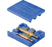 Conector en T Geberit GE Mepla, con caja, d26 x 20 x 26 mm, acero inoxidable, 1 unidad.