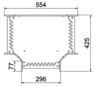 Conector en T, modelo OBO RT 630 FS, para canaletas horizontales, referencia 6038106