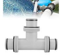 Conector en T para manguera de piscina de 38 mm de diámetro: 3 vías, válvula de 3 vías, válvula de 38 mm, para piscina en T de 38 mm, alargador de conector de manguera de piscina, adaptador de