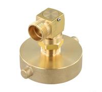 Conector hembra NST de 2-1/2 pulgadas a macho GHT de latón de 3/4 pulgadas, adaptador de conversión de hidrante para riego al aire libre (adaptador de codo)