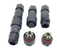 Conector impermeable M20, 2, 3, 4, 5, 6 pines, tornillo sin soldadura, cableado, enchufe de aviación autoblocante push-pull, enchufe de Panel Industrial(Male Female Butt,4P)