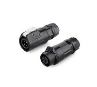 Conector industrial estanco IP68 CNLINKO LP-12 Conector circular rápido de enchufe rápido Carcasa de plástico PBT Conector de aviación M12 Macho y Hembra de 2 a 8 pines (4 pines)
