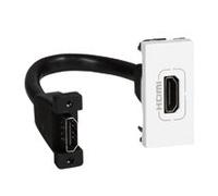 Legrand mosaic - Toma hdmi mosaic bipolar cable 1m, Blanco