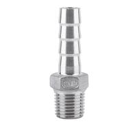 Conector Lengüeta Acero Inoxidable SS304 Manguera Tubería Rosca Macho BSP (1/4 * 10mm)