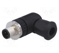 Conector m12 macho 4pin codigo a acodado 43-00104