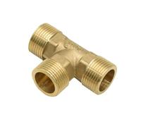 Conector macho 1/2 3/4 plomería tipo T latón G1/2 G3/4 T divisor de agua conector roscado accesorios de tubería 1 Uds