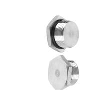 Conector macho impermeable a prueba de polvo, rosca de acero inoxidable 304, conector para cabezal hexagonal, accesorio de tubería sólida con anillo de goma de sellado 2 piezas M22*1.5