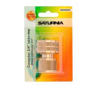 Conector manguera con función stop fabricado en laton 3/4 hembra, adaptador grifo, conector grifo a conector rapido