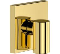 Conector mural Hansgrohe FixFit Fine E con válvula antirretorno, acabado dorado pulido