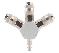 Conector neumático, Conexión de aire rápida Adaptador de conector rápido de 3 vías para manguera de aire con rosca de 1/4 '' F-NPT