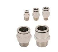 Conector neumático de cobre PC, acoplamiento rápido, 4, 6, 8, 12mm, rosca externa, 1/4, 1/2, 1/8, 3/8, manguera de compresión(6-03)