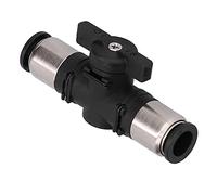 Conector neumático para válvula con interruptor de perilla de control manual, accesorios de conexión rápida para tuberías de aire de 3/8 pulgadas con hebilla de bloqueo automático,