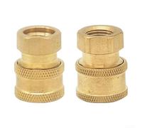 Conector para herramientas de agua de alta presión en cobre con doble rosca hembra opciones 1/4 y 14 x 1,5 para conexiones robustas (1/4)