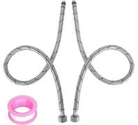 Conector para manguera de conexión, rosca G3/8 x M10, extensión de manguera flexible de 60 cm – Manguera de conexión de acero inoxidable de 3/8 pulgadas para grifos mezcladores