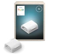Conector para Tiras LED Hue Flux, Accesorios, Extensión Lineal, Iluminación Flexible de Interior, Luz Uniforme, Fácil Instalación, Pack de 4