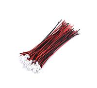 Conector PCB Micro JST 1.25mm 2 Pines Macho y Hembra con Cable 100mm de 7 Núcleos, 20 Unidades para Proyectos Electrónicos