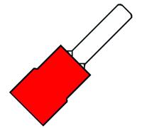 Conector Plano Aislado P10 Rojo 0.5-1.5mm2 - 100162 [100 Piezas]
