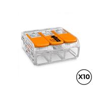 Conector rapido con palanca 3 conductores, ø maximo 4 mm², 450 v , 3