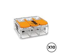 Conector rápido con palanca 3 conductores, ø maximo 6 mm², 450 v ,