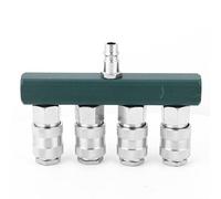 Conector Rápido de 4 vías Acoplamientos Neumáticos de Manguera de Aire de Rosca NPT de 1/4 Pulg para simplificar múltiples operaciones de herramientas