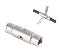 Conector rápido de aire en T igual a presión de latón niquelado, accesorio neumático para conexión de tubos y mangueras 2 piezas 120° quick-connect straight double