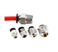 Conector rápido de conector neumático de aire PC M5 4 6 8 10 12 16mm rosca macho 1/4 1/2 1/8 3/8 tubo de manguera comprimida(OD 10mm,1/8")