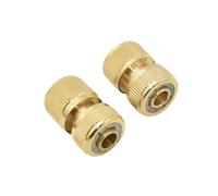 Conector rápido de manguera de jardín de latón de 1/2 ", Conector de parada de agua for manguera de 16mm, manguera de riego de cobre for agua, 1 Uds.