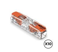 Conector rapido en linea con palanca 2 conductores, ø maximo 4 mm²,