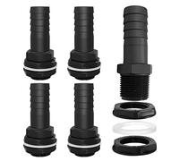 Conector Rápido Manguera 25mm,4 PCS Conector Manguera Tanque Agua,Tanque de Agua de 1 Pulgada,Conector de Tanque de Agua con Tuerca Arandela,Adaptador de Tanque de Agua para Conectar Barriles de Agua
