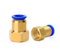Conector rápido neumático, accesorio de aire PCF for tubo de manguera de 4, 6, 8, 10 y 12mm a hilo femenino BSP de latón de 1/8 ", 3/8", 1/2 "y 1/4"(PCF6-01 (OD6mm-1I8))