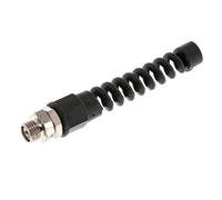 Conector Recto Latón Niquelado 9,5x6,3 & G1/4'' Rosca Macho Protección contra dobleces giratoria