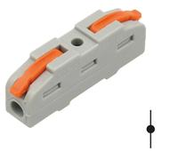 Conector regleta rapido 1 vías reutilizable con bloqueo de palanca em