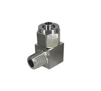 Conector roscado Conector roscado BSPT tipo PL SS 304, conector hembra de púas en ángulo recto 90 grados, adaptador neumático codo rápido(4MM*1/8INCH)