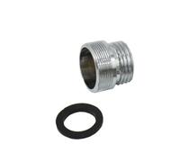 Conector roscado de latón macho plateado M22 M24 a 1/2 "para conector de conversión de grifo, reparación de accesorios de jardín, 1 Uds.