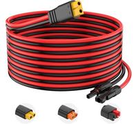 Conector solar de 10 AWG a XT60 adaptador de cable de extensión de panel solar a generador de energía solar potable/panel solar plegable RV / estación de energía portátil (70 pies)