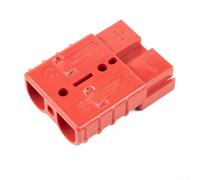 Conector solar de entrada de doble cable 50 A, carcasa gris y roja para soporte fotovoltaico, cableado de enchufe de remolque (rojo)