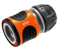 Conector stop Gardena, 13 mm (1/2 pulgadas) y 15 mm (5/8 pulgadas): conector con Aquastop, Power Grip, gran agarre de la manguera, cambio sencillo (18213-20)
