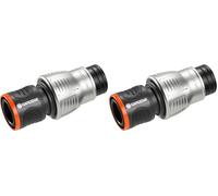 Conector stop Premium de Gardena, 19 mm (G 3/4 pulgadas): Aquastop, gran agarre de la manguera, resistente a las heladas, empaquetado (18254-20) (Paquete de 2)
