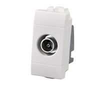 Conector toma TV terminal macho, compatible con Bticino Living Light (blanco)