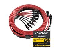 Conector Y Solar 4/6mm² con Conectores Autobloqueantes para Panel Solar | Conector Y Solar 1500V, Cobre Estañado, Aislamiento PPO, IP68, Conector Autobloqueante, Conexión Paralela Flexible