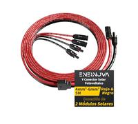 Conector Y Solar 4/6mm² con Conectores Autobloqueantes para Panel Solar | Conector Y Solar 1500V, Cobre Estañado, Aislamiento PPO, IP68, Conector Autobloqueante, Conexión Paralela Flexible