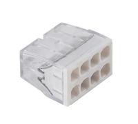 Conectores De Cable Rápido, 50 Uds., 2/3/4/5/6/8 Puertos, Bloque Terminales, Acero Inoxidable Duro, Fácil Cableado Eléctrico Luz Empuje for Casa(CMK208(8P))