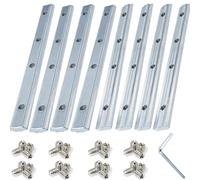 Conectores de perfil de aluminio para perfiles ranurados y guías, juego de 8