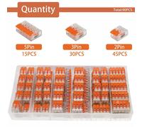 Conectores de terminales de enchufe rápido universal naranja de múltiples puertos para cables hasta 250 voltios y 32 amperios herramienta eficiente y compacta ideal para conexiones eléctricas rápidas 