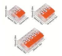Conectores de terminales de enchufe rápido universal naranja de múltiples puertos para cables hasta 250 voltios y 32 amperios herramienta eficiente y compacta ideal para conexiones eléctricas rápidas