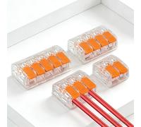 Conectores de terminales de enchufe rápido universal naranja de múltiples puertos para cables hasta 250 voltios y 32 amperios herramienta eficiente y compacta ideal para conexiones eléctricas rápidas